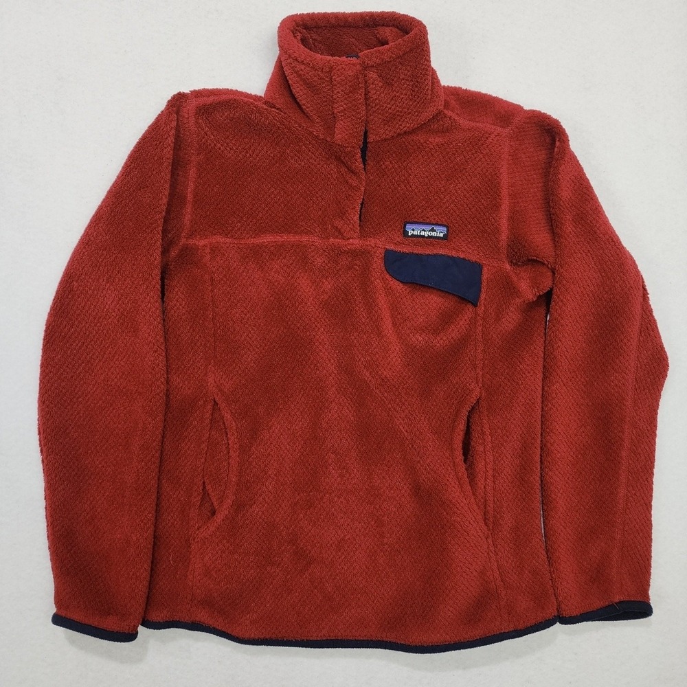 Patagonia Re-Tool Snap-T Fleece Jacket Womens XS Raspen Red Long Sleeve Pullover